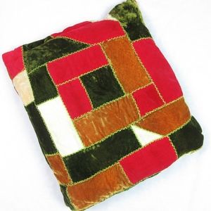 Vintage Patchwork Quilt Velvet Pillow